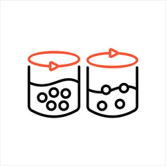 Solid And Liquid Icon editable stock vector icon