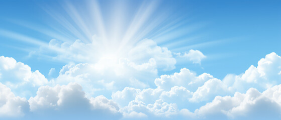 Radiant Sunshine Bursting Through Clouds