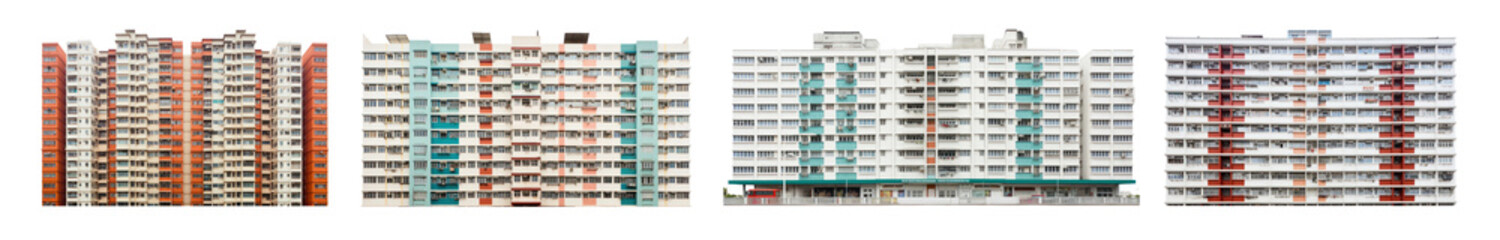 Apartments png element set on transparent background