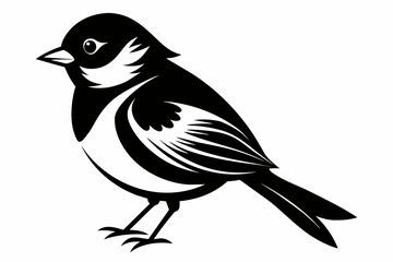 A beautiful chickadee bird vector artwork illustration 