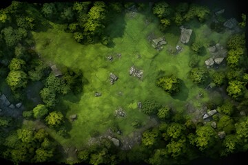DnD Battlemap Forest clearing battlemap.