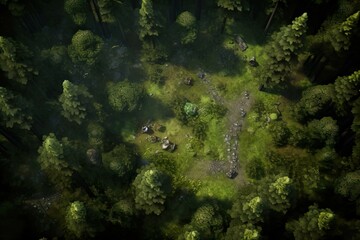 DnD Battlemap Forest Clearing Battlemap - Strategic map for outdoor encounters.