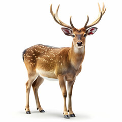 Fototapeta premium baby deer isolated in white background
