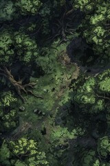 DnD Battlemap Forest on the Quaking Quagmire.