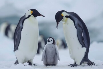 Fototapeta premium The Emperor Penguins of Antarctica