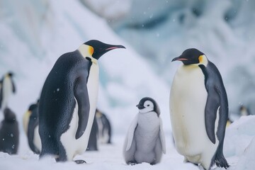 Fototapeta premium The Emperor Penguins of Antarctica