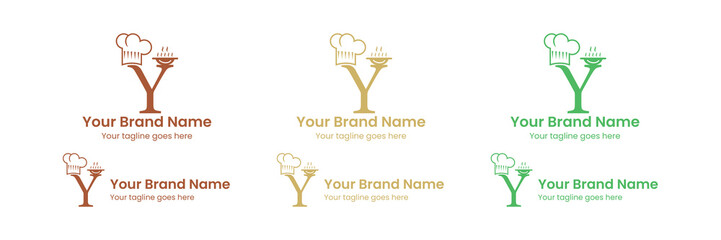 Y letter restaurant logo design