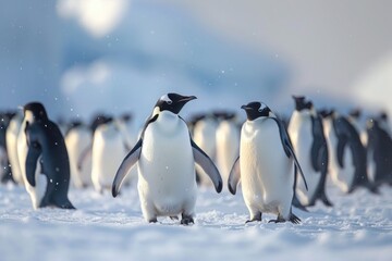 Fototapeta premium The Emperor Penguins of Antarctica