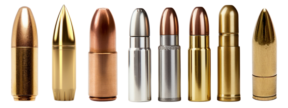 Bullets png element set on transparent background