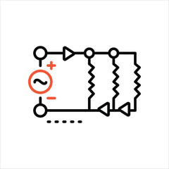 Current Electricity Icon editable stock vector icon