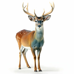 Fototapeta premium baby deer isolated in white background