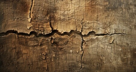 A closeup of an old, weathered wooden wall with visible cracks and wood. The texture is richly detailed to showcase the natural grain patterns in its surface