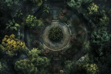 DnD Battlemap Poison Garden Battlemap - Intricate design for virtual games.