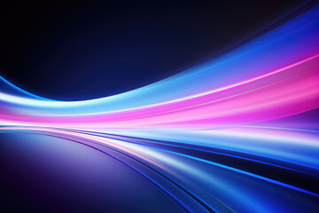 Abstract Neon Light Waves Background