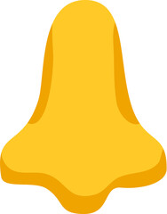 Flat human organ nose cartoon illustration