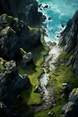 DnD Battlemap Windswept Cliff Path: A Treacherous Trail.