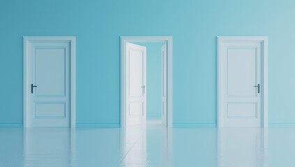 Three Doors in a Minimalistic Room