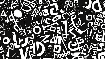 Abstract Black and White Graphic Design