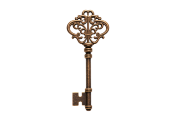The Enchanted Key of Time on Transparent PNG Background.