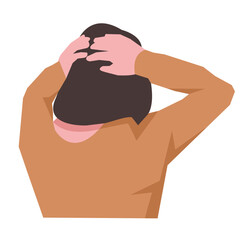 back view of beautiful woman with hairstyle.concept of beauty, woman, lifestyle, salon. vector illustration.