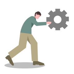 businessman holding tools, conveying ideas, solving problems. suitable for business themes. flat flat illustration.