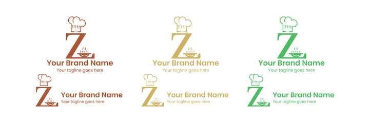 Z letter restaurant logo design