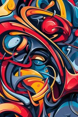 Fototapeta premium Dynamic Graffiti Background: Urban Art Inspiration