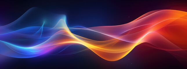 Vibrant Abstract Wave on Dark Background