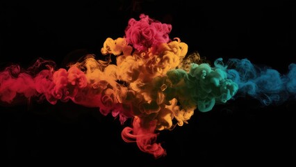 Rainbow Smoke Abstract Art