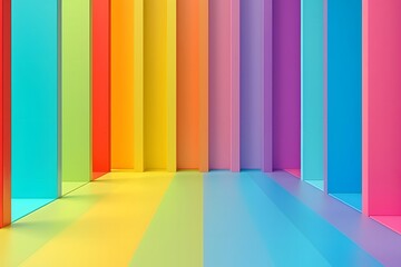 Colorful Rainbow Background with 7 Colors Vector Illustration
