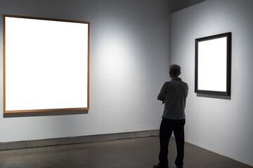 Fototapeta premium blank frame in gallery