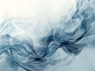 Ethereal Smoke Plumes Drifting Fluidly in Evocative Digital Abstract Patterns with Mystical Allure