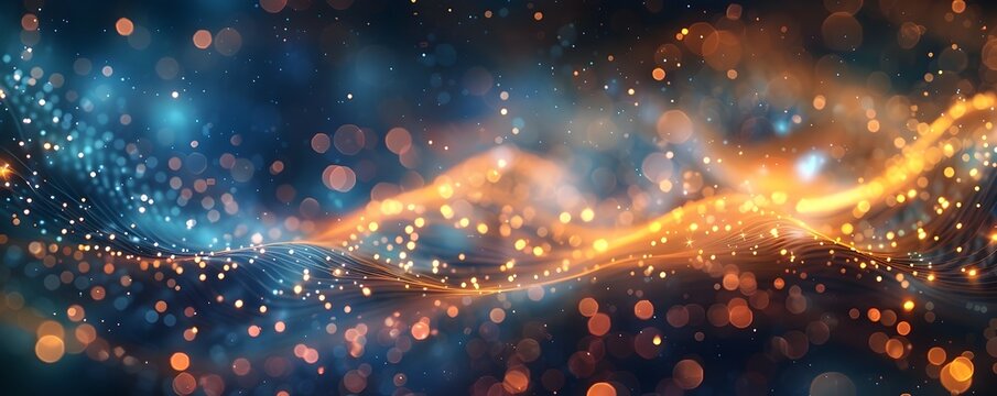 Glowing Fiber Optic Light Fields Woven into Intricate Abstract Visual Networks