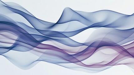 Obraz premium Abstract Blue Wavy Lines on White Background