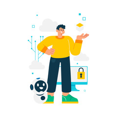 Business data protection illustration