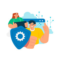 Cyber safety illustration