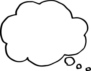 手書き風のもくもくした吹き出し