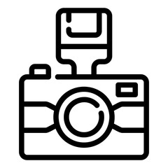 digital camera outline icon