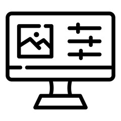 photo editing outline icon