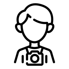 photographer outline icon