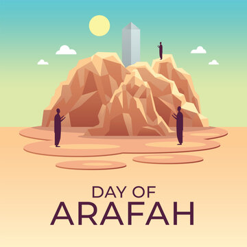 Day of Arafah vector design template good for celebration usage. arafah vector illustration. flat design. vector eps 10.
