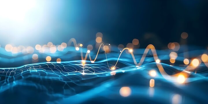Business graphs and charts depicting economic growth and currency flow in finance. Concept Finance Trends, Economic Growth, Currency Flow, Business Graphs, Performance Charts