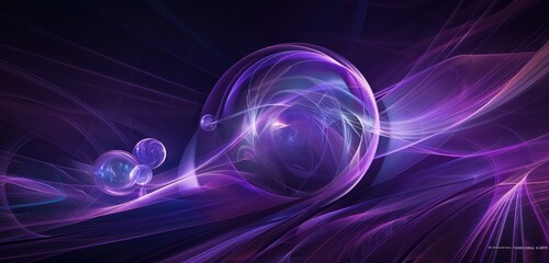 Obraz premium Abstract Violet Fractal Art for Creative Background