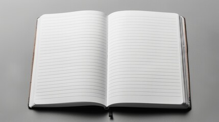 A crisp, white notebook page with clean lines and a smooth texture, ready to be filled with words.