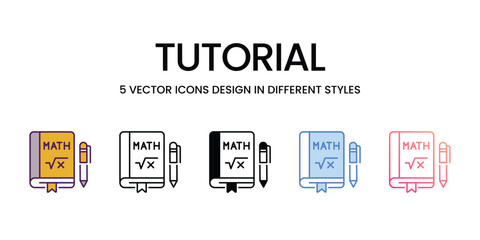 Tutorial Icon editable stock vector icon