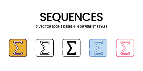 Sequences Icon editable stock vector icon
