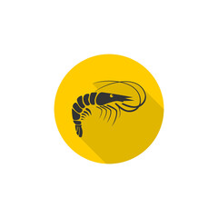 Shrimp icon isolated on transparent background