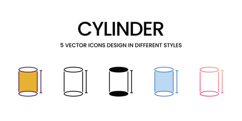 Cylinder Icon editable stock vector icon