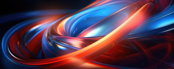 Abstract Blue and Red Light Swirls Background