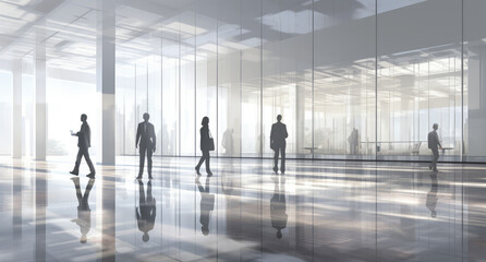 Modern Corporate Life in Glass Architecture